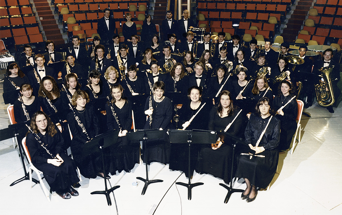 Photograph of Nova Scotia Youth Wind Ensemble, around 1990.